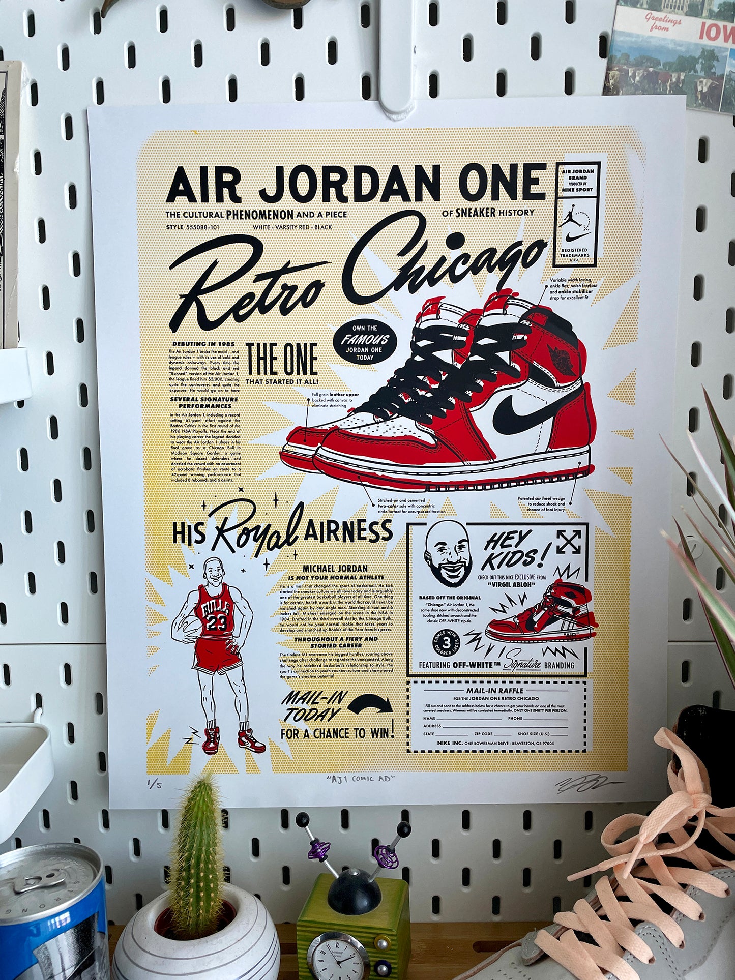 "AJ1 Comic Ad" Sneaker Print