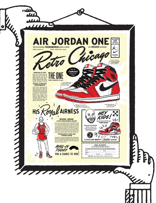 "AJ1 Comic Ad" Sneaker Print