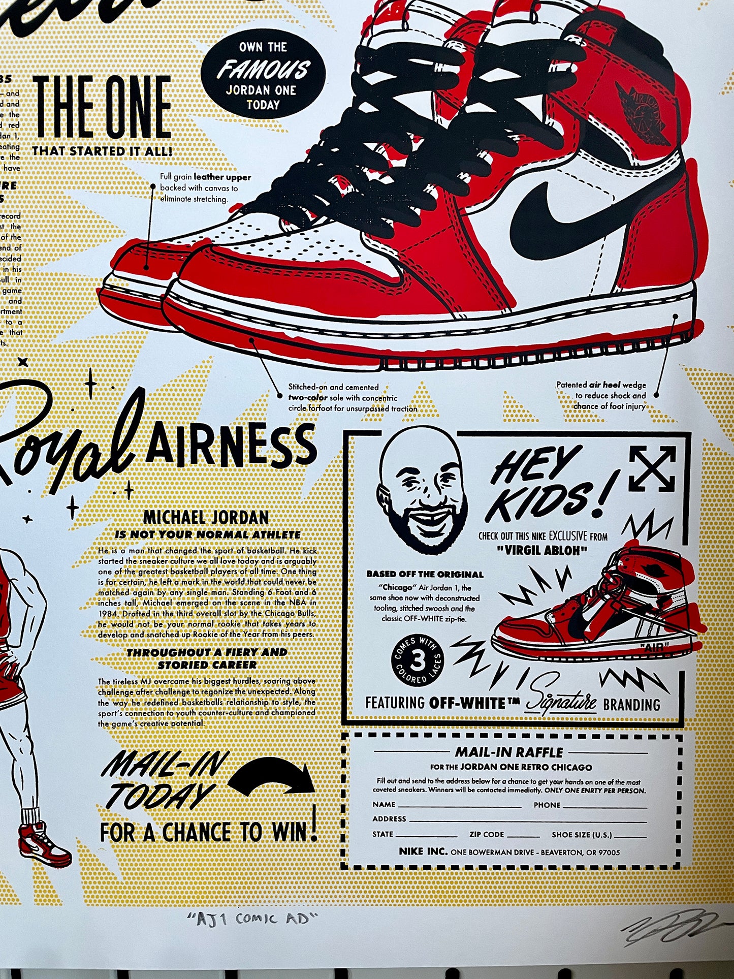 "AJ1 Comic Ad" Sneaker Print